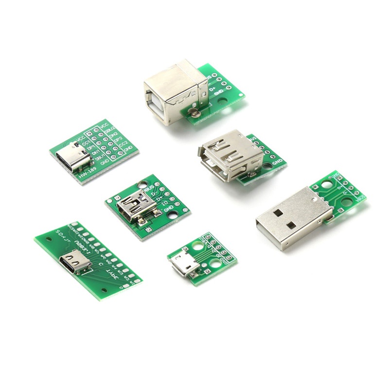 USB To DIP Adapter Board Micro / Mini / port USB Male and Female Head 2 ...