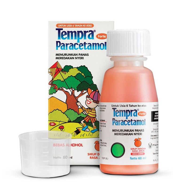 Tempra Forte Rasa Jeruk 60ml / Demam / Demam Anak /Obat Sakit Gigi anak/Penurun panas anak - Gambar 3