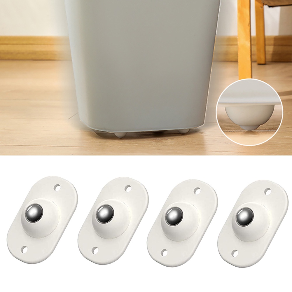 Self Adhesive Caster Wheels Stainless Steel 360 Degree Rotation Swivel Wheels for Bins Storage Box Furniture