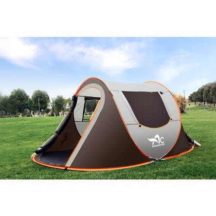LakeForest 4-Person Automatic Pop Up Tent - Instant Camping Tent With UV Protection