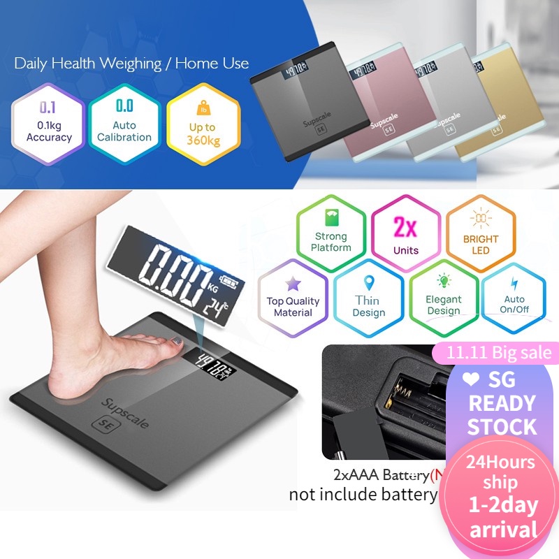 1pc Rechargeable Black Tempered Glass Weighing Scale,High