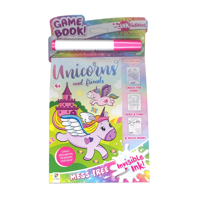 INKREDIBLES INVISIBLE INK GAME BOOK-UNICORNS AND FRIENDS GAME BOOK ...
