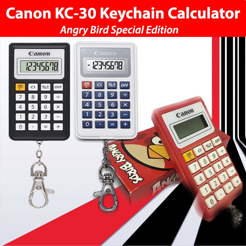 CANON KEY CHAIN CALCULATOR KC-30 (ANGRY BIRD keychain) | Shopee Singapore