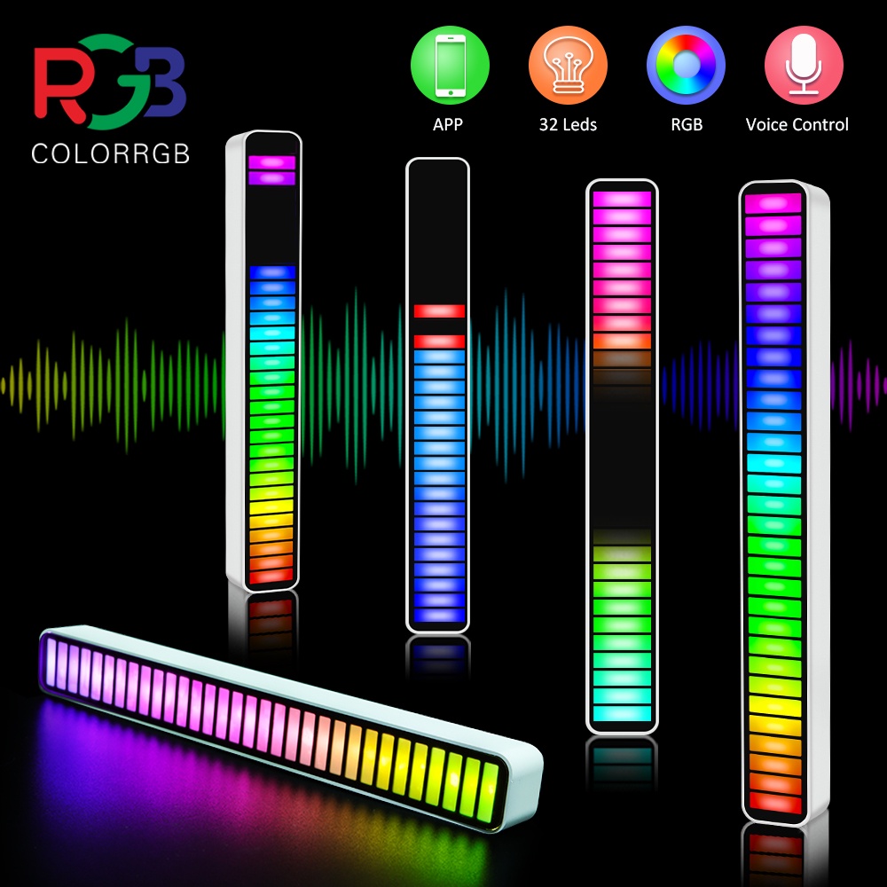 RGB Music Light LED Sound Control Pickup Rhythm Light Colorful Voice ...