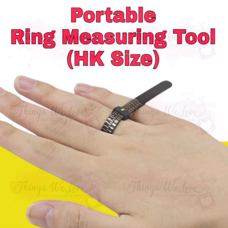 [SG SELLER] [FREE SHIPPING] Portable US UK HK Ring Size Measuring Tool Measurement Strip Measure Engagement Proposal