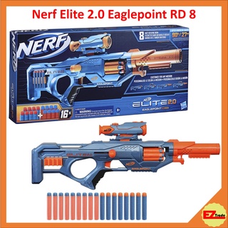 Nerf Elite 2.0 Flipshots Flip-8 Blaster, 8 Dart Barrels, Includes 8 Nerf  Darts