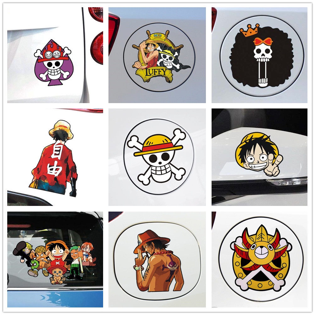 Car Stickers Anime ONE PIECE Luffy Portgas Ace Pirates Decoration For Fuel  Tank Cap Windshield Window Bumper Trunk Motorcycle Laptop Tablet Ipad |  Shopee Singapore