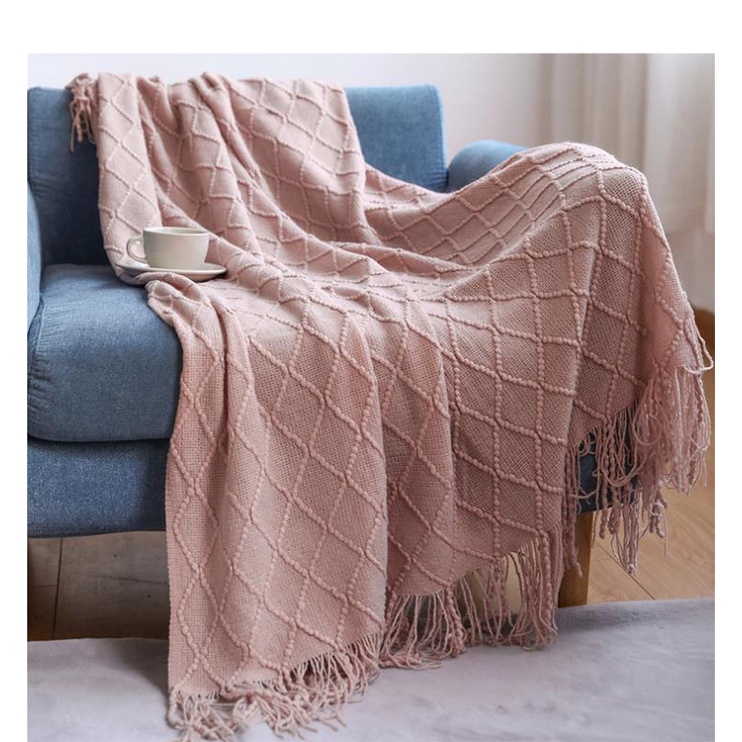 Rhombus wool Blanket knitted bed/sofa Cover blanket, Gift blanket