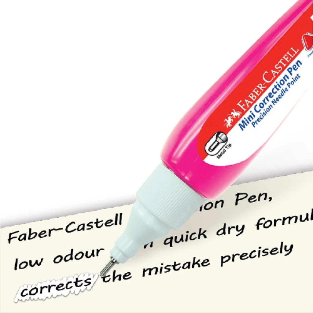 Faber-Castell Correction Pen Mini 5ml Bar Pink - Gambar 3