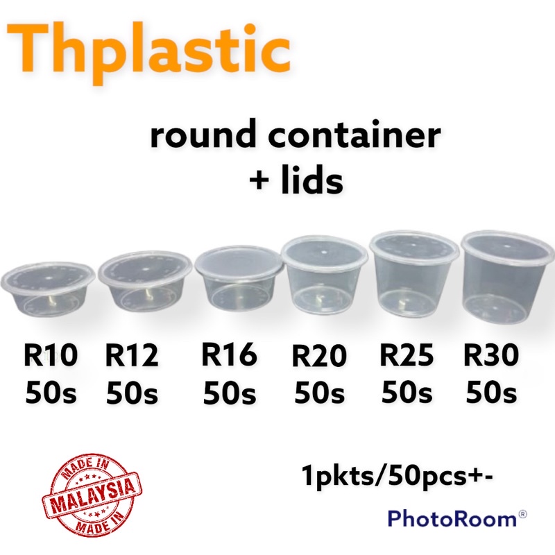 Round Container With Lid Tupperware Food Container / Kotak Plastik ...