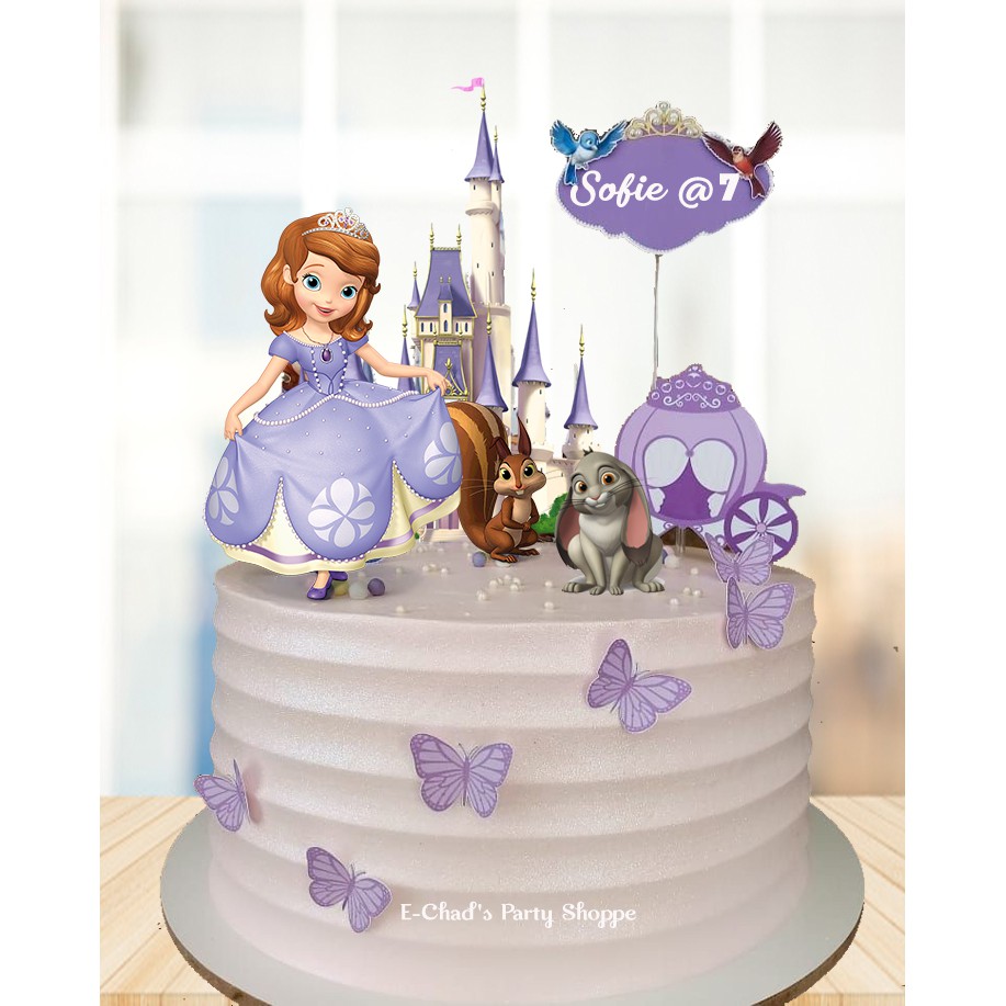 SOFIA THE FIRST Cake Topper Set (Free customized name) | Shopee Singapore