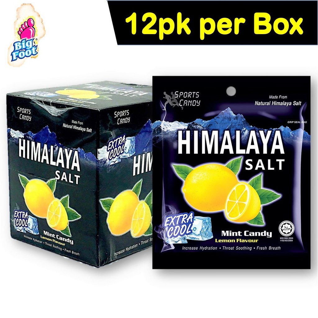 Big Foot Himalaya Salt Candy / Lemon Mint Flavor / Pack of 12