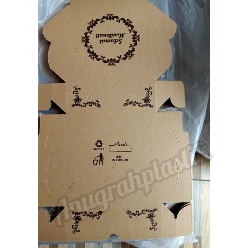 Brown rice box MOTIF size 20 Rice box (without mica) per pack | Shopee ...