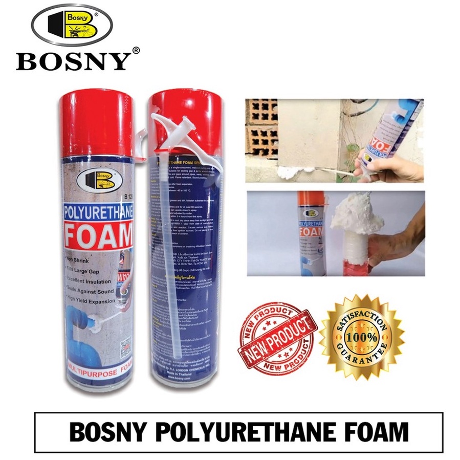 [SG STOCK] BOSNY POLYURETHANE FOAM 500CC PU Expanding Foam /Sprayer ...