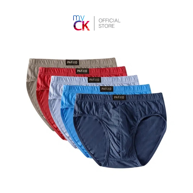 Pakko Men Hip Brief 100% Combed Cotton (5pcs) - Assorted Colours ...