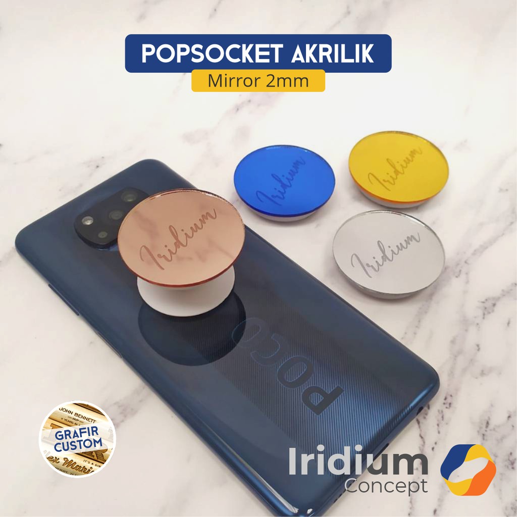 Pop Socket acrylic Mirror Custom engraved/griptok acrylic engraved Name ...