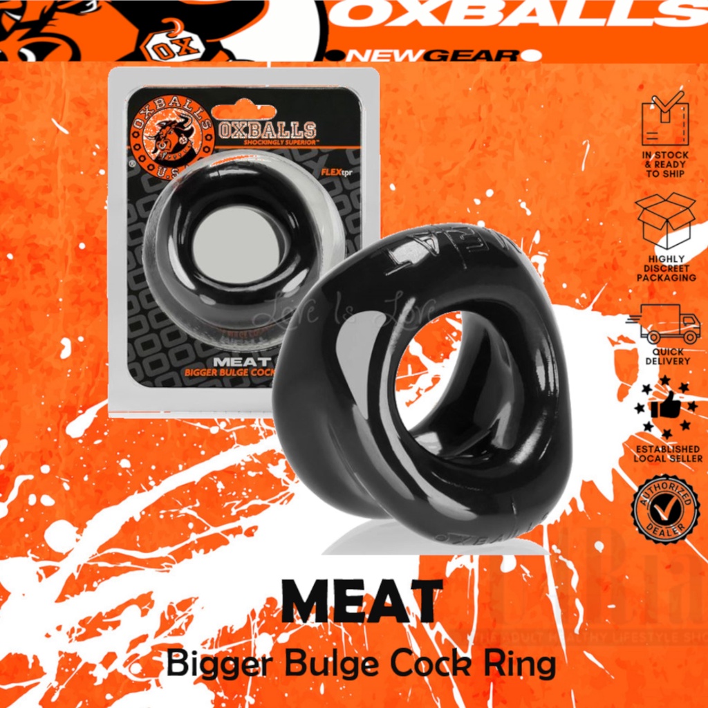 Oxballs Meat Padded Bigger Bulge Cock Ring Black OX 3019 Oxballs 