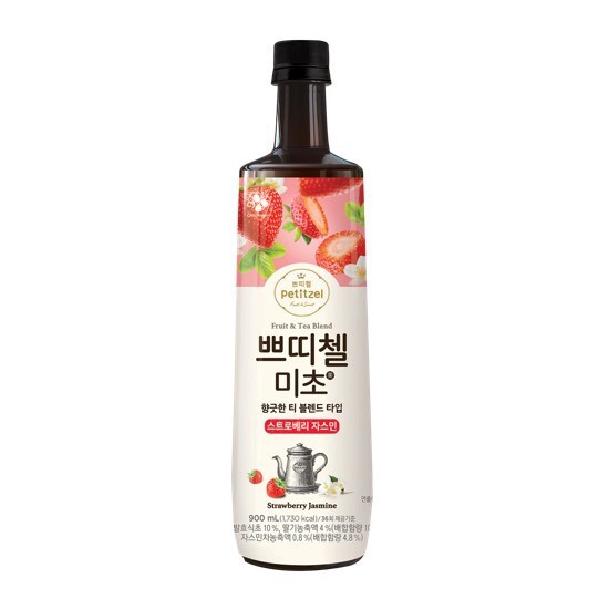 CJ Petitzel Fruit Vinegar Drink Strawberry 900ML [Korean] Shopee