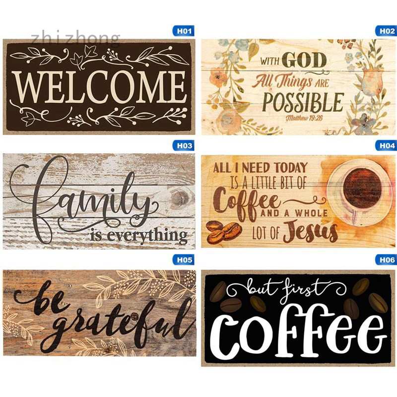 1Pcs Personalised Welcome Sign Wooden Hanging Tags Friendship Sign Letter Printed Plaque Wall Door Hanging Decor