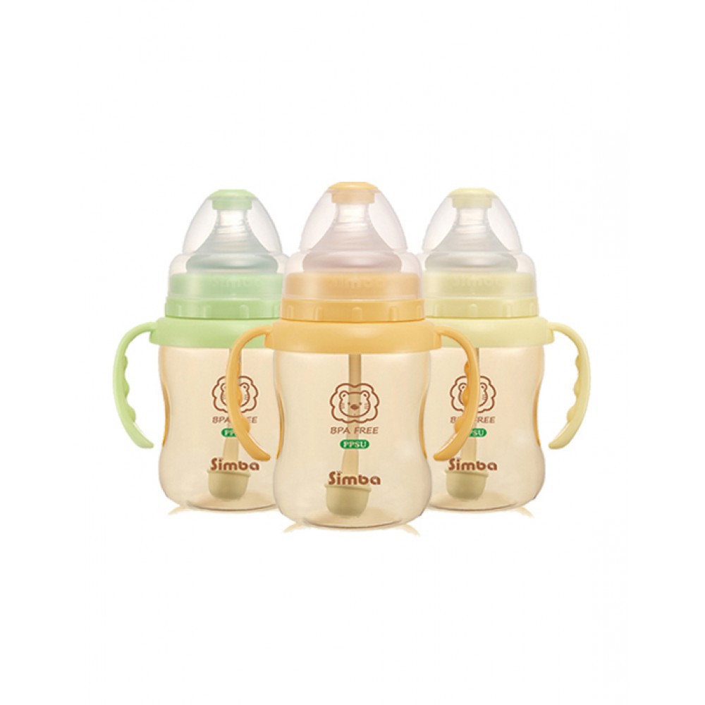 Simba PPSU Wide-Neck Bottle Straw Replacement with Complimentary Straw Brush