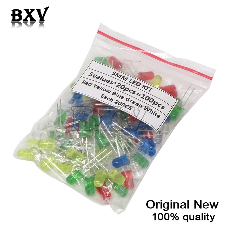 VISSQH 600pcs 3mm/5mm LED Diode Lights Assored Kit,Emitting Diode,Round