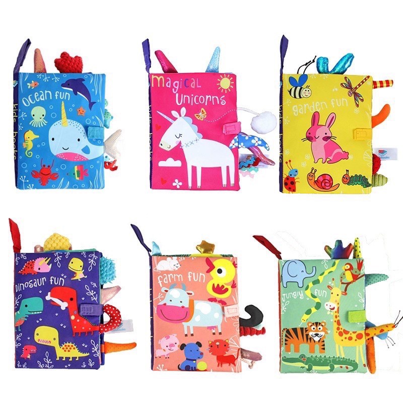 Children day??Hot Selling??SoftCloth Books Infant Early Educational Toy Newborn Baby Giftset Early Learning Tail Sound
