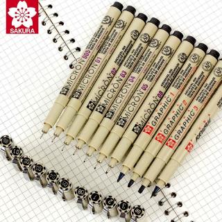 Sakura Pigma Micron Pen Set Black Size 005 01 02 03 05 and 08 30062