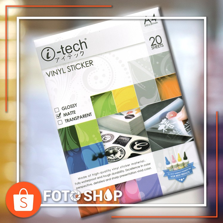 iTech Printable Vinyl Sticker Paper (Glossy, Matte, Transparent ...