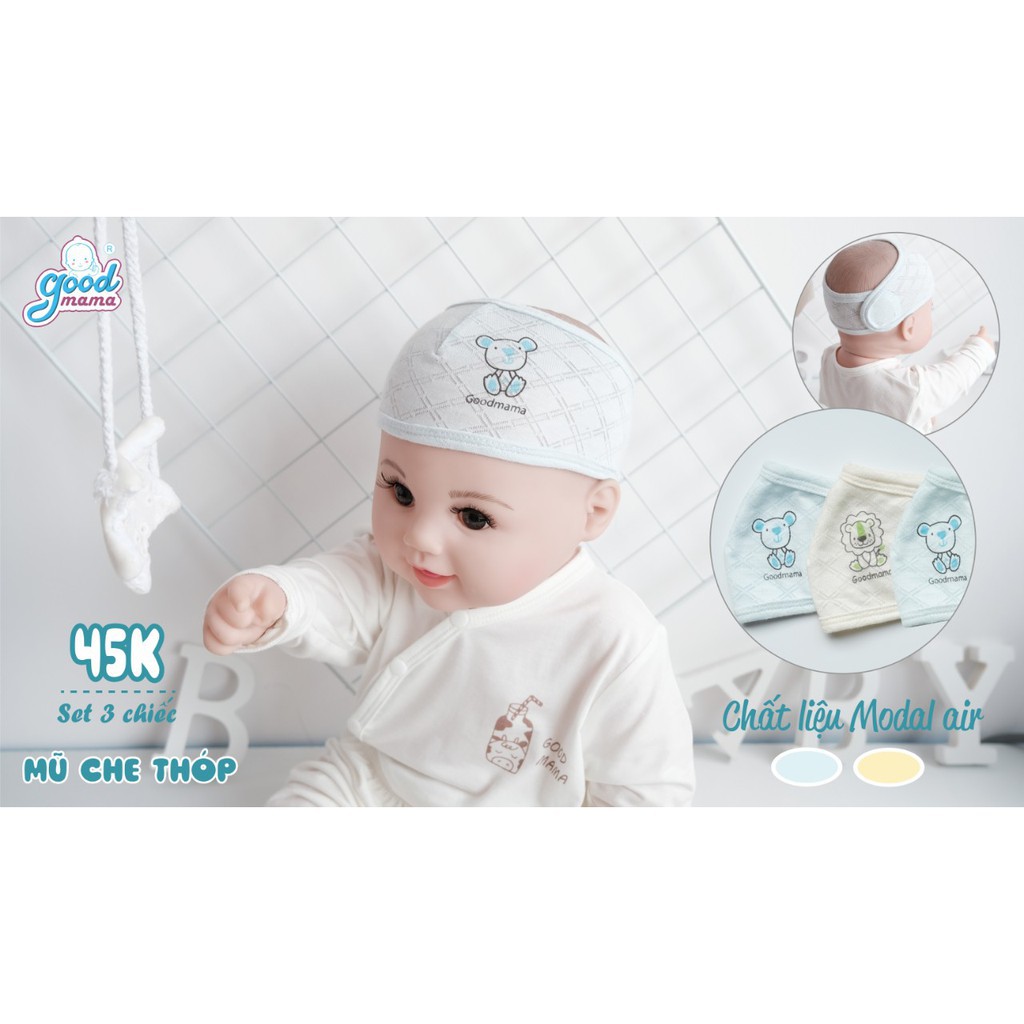 Goodmama breathable Modal fabric baby hat (1 set of 3 pieces) | Shopee ...