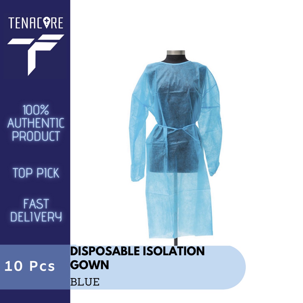 Disposable Isolation Gown (Blue) Shopee Singapore