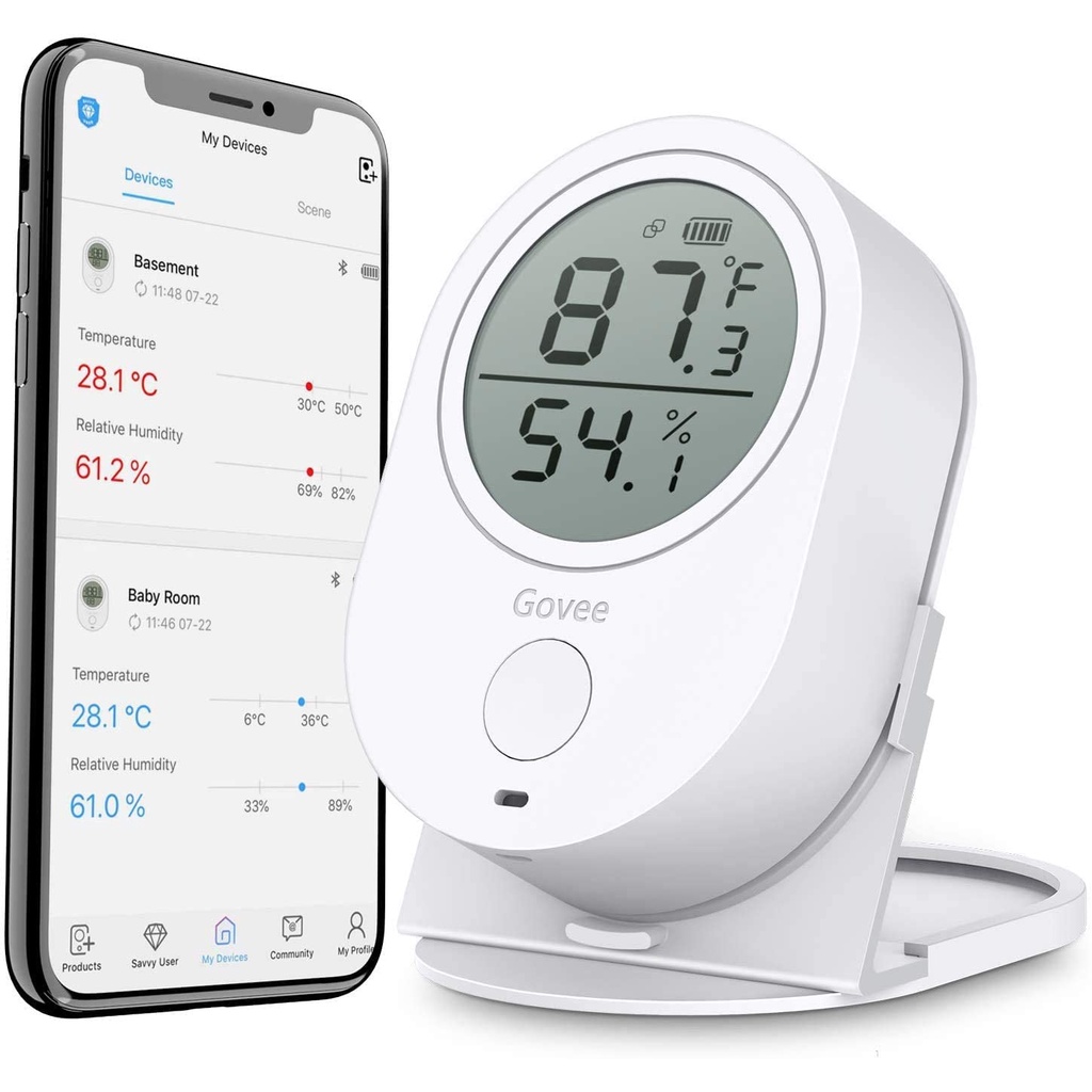 Govee Temperature Humidity Monitor, Indoor Wireless Thermometer