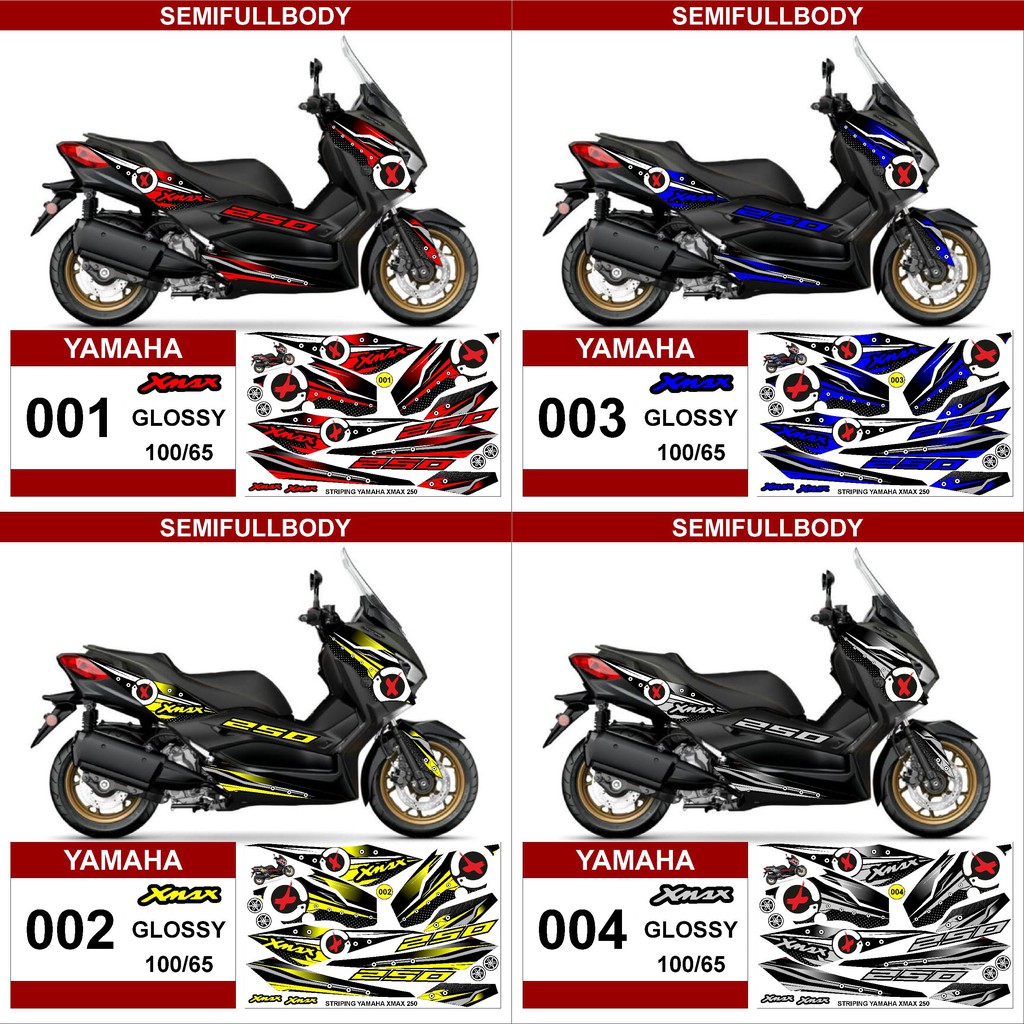 Striping Decal Sticker Yamaha Xmax Semifullbody Variation Ar All Ready Shopee Singapore