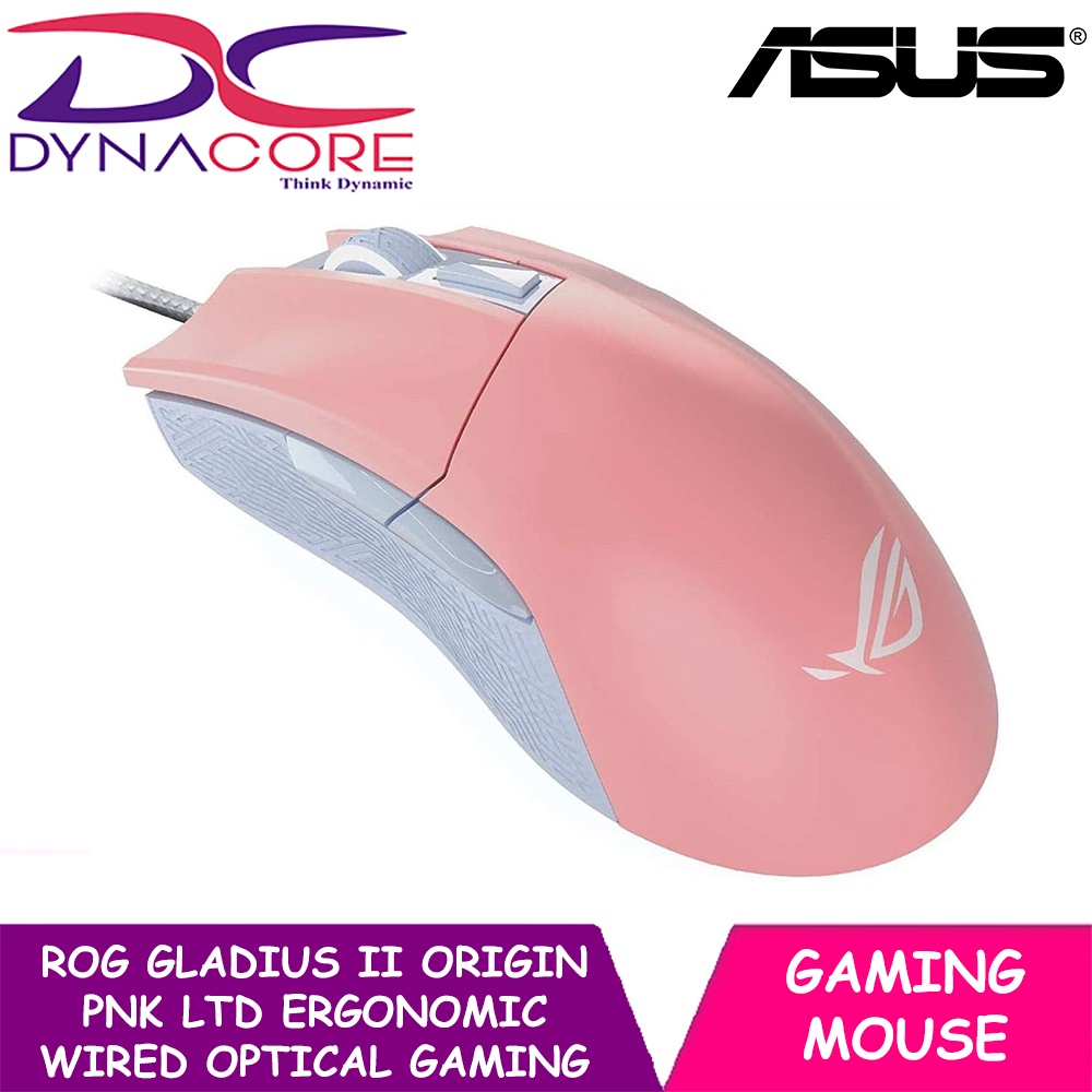DYNACORE - ASUS ROG Gladius II Origin PNK LTD Ergonomic wired optical ...