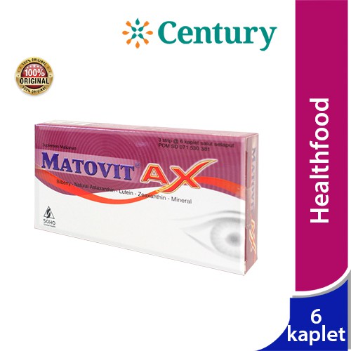 MATOVIT AX 1 STRIP @6 KAPLET / VITAMIN MATA / ASTAXANTHIN / ANTIOKSIDAN MATA