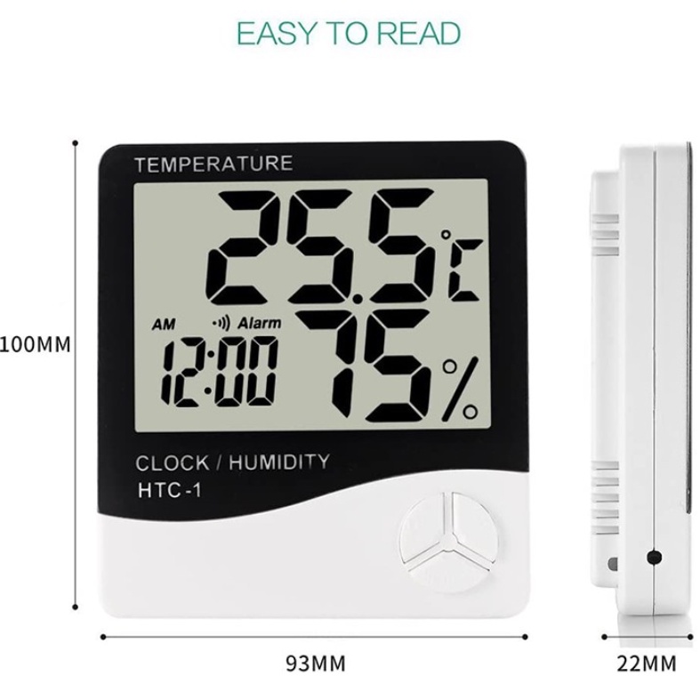 HTC-1 Indoor Digital Humidity Thermometer Hygrometer, Room Temperature ...