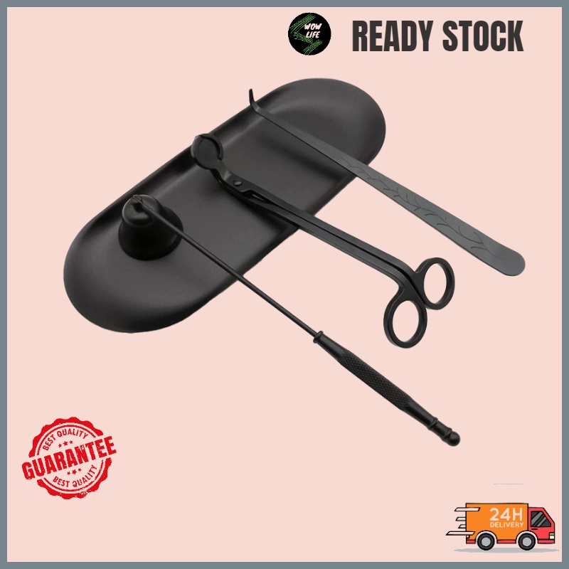 Black Candle Tool, Candle Wick Trimmer Candle Cutter, Candle Snuffer,Candle Wick Dipper, Gift Package