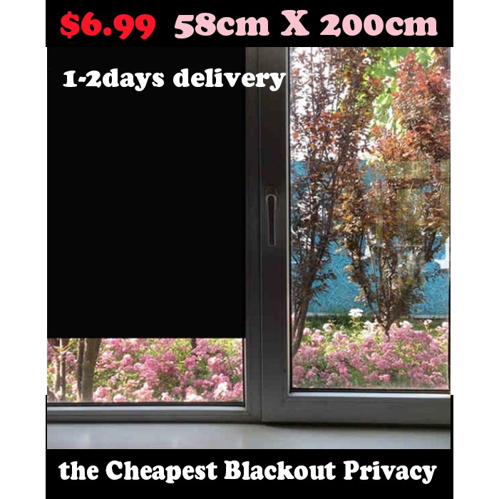 50cm/`100cm X 200cm500cm Blackout Window Film Privacy Room Darkening