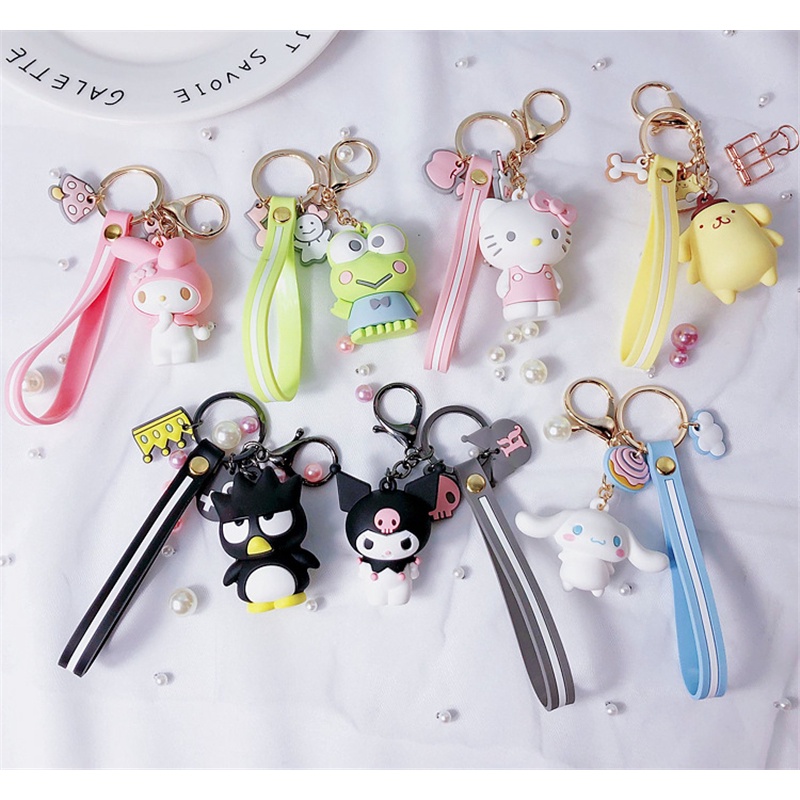 Ossayi Sanrio Keychain Kitty Melody Keroppi Badtz Pom Pom Purin
