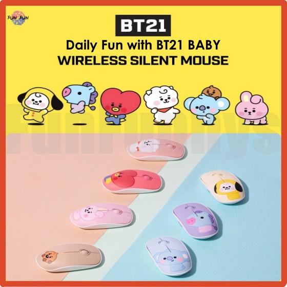 Bt21 K Pop Bts Army Bt21 Baby Character Silent Wireless Mouse Quiet