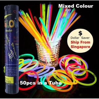 Glow Stick Bracelets (tube Of 100 Assorted) Glow In The Dark Sticks, Light  Up Party Favors. Neon Glow Bracelets And Glow Necklaces With Connectors. Gl