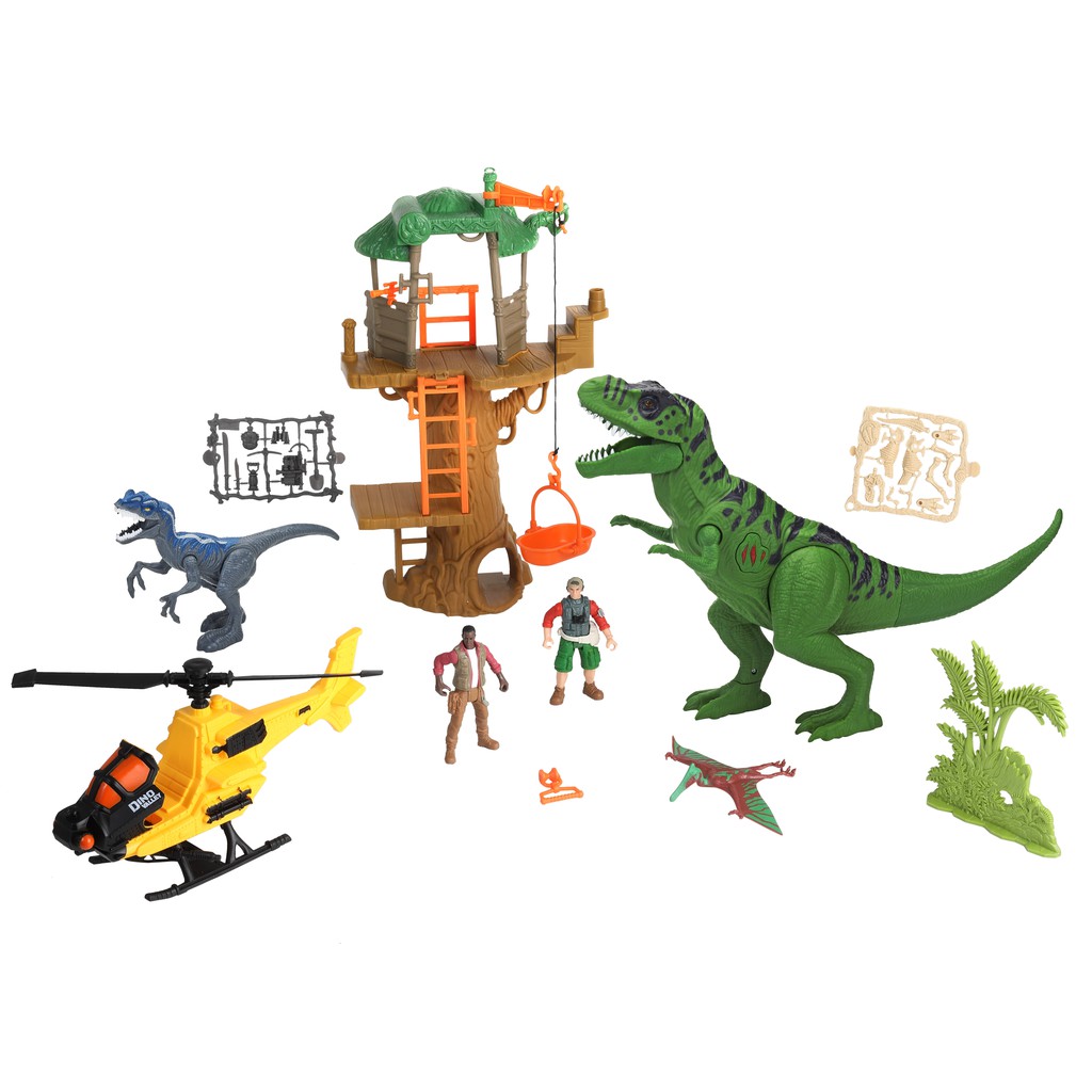 Dino Valley Dino Jungle Attack Vehicles Toys Playset with Action
