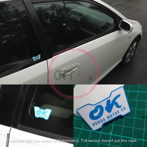 Cfs437 OK Honda roofrack Logo Sticker Vinyl Decal Stripes Front Side Front Sides Door Door