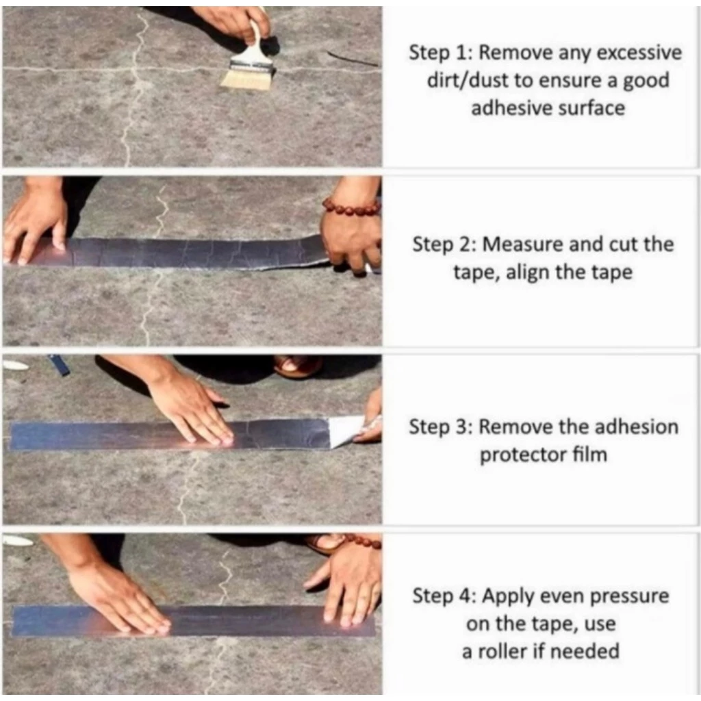 WATERPROOF TAPE LAKBAN ALUMINIUM FOIL ANTI BOCOR 5 METER X 5CM - Gambar 2