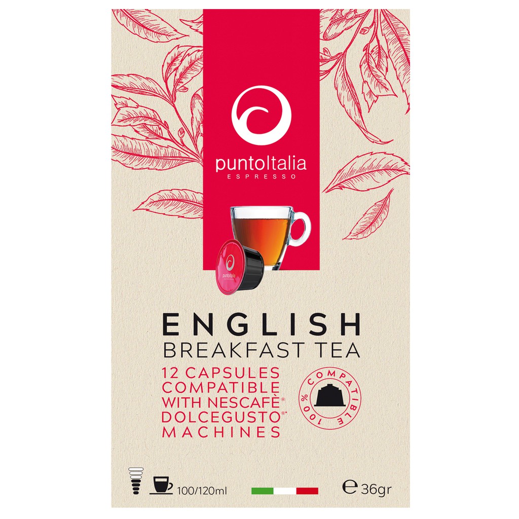 Punto Italia Espresso English Breakfast Nescafe Dolce Gusto Tea Capsules 12 Caps/Box Shopee