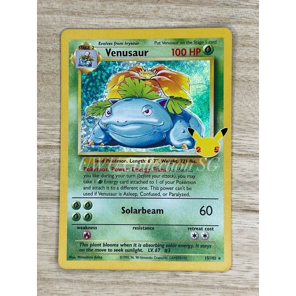 Pokémon 25th Anniversary Celebrations Venusaur #15/102 | Shopee Singapore