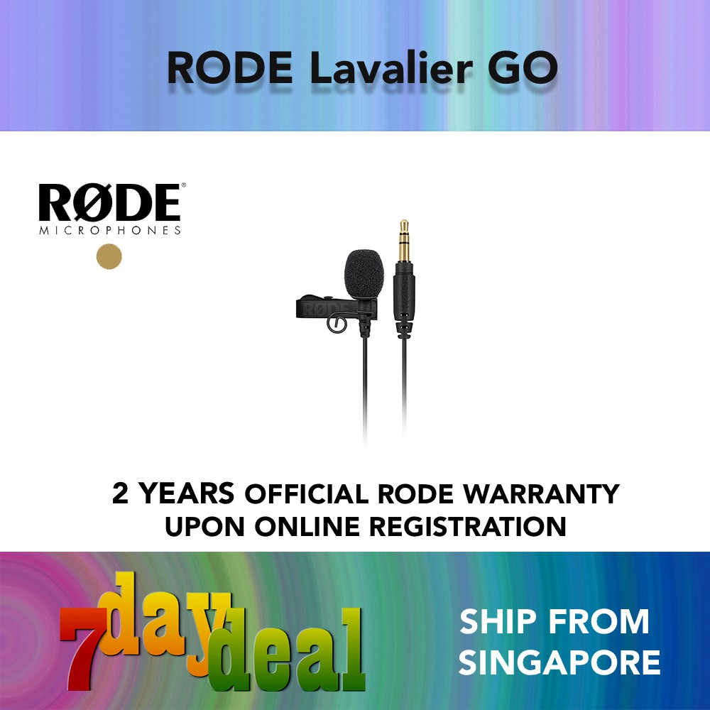 Rode Lavalier GO (Black) Microphone (For Rode Wireless Go III and Go II ...
