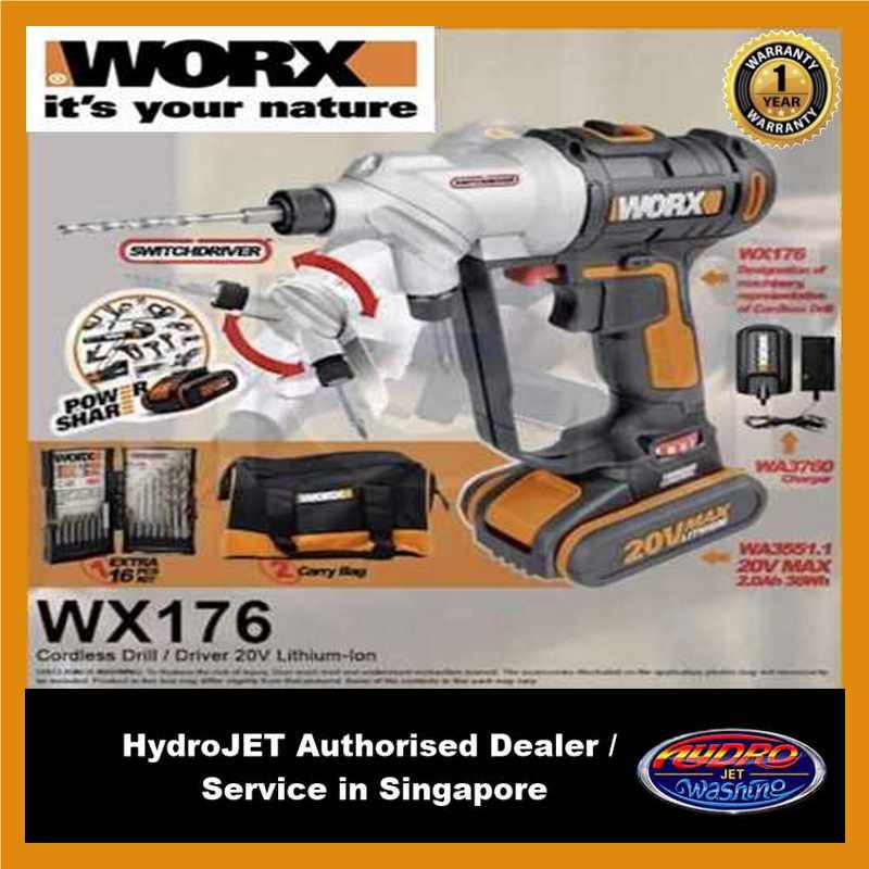 Worx WX176 SwitchDriver - 20V Cordless SwitchDriver | Shopee Singapore