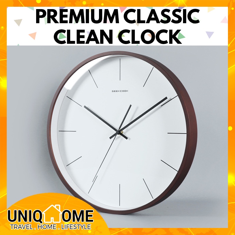 Uniqhome 14 inch / 35cm Premium Classic Clean Clock Design Wall Clock