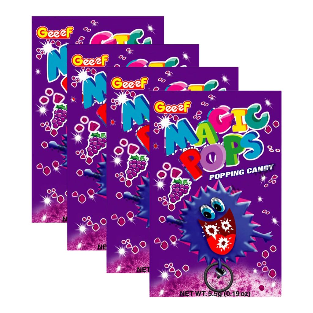 (5.5gx4Packs) Magic Pop Sparkles Sweet Candies Candy Biscuit Cracker