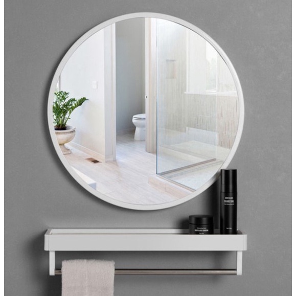 [SG stocks] Mirror🌟Round mirror 40/50/60/70CM+ shelf, Suitable for ...